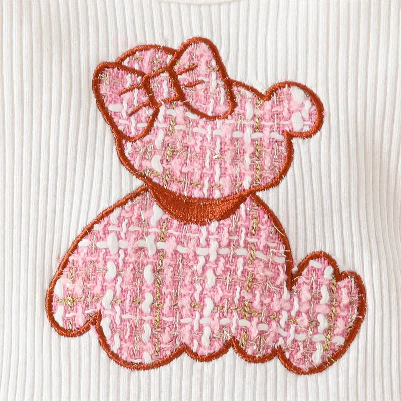 Plaid Teddy Bear Skirt Outfit