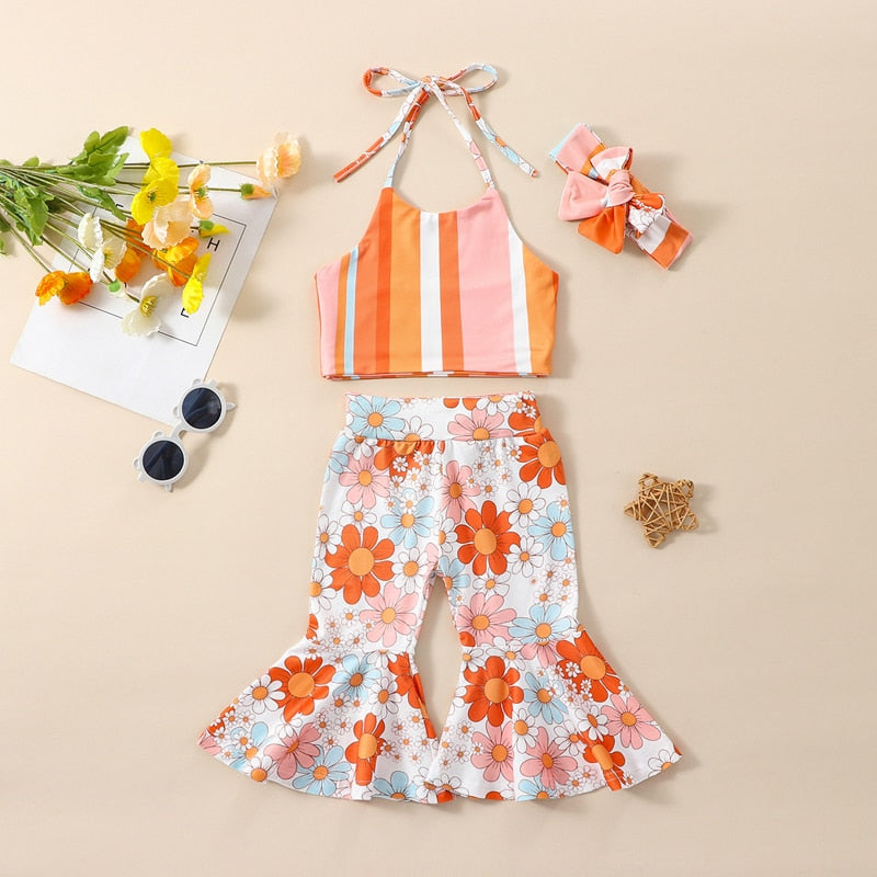 Striped Flower Hippie Outfit
