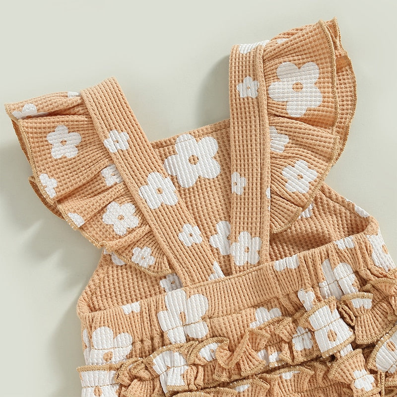 Ruffled Rae Flower Romper & Bow