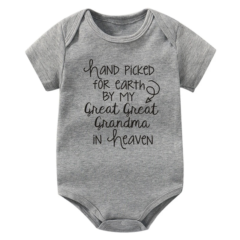 Hand Picked for Earth By My Great Great Grandma in Heaven Onesie
