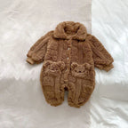 Winter Plush Teddy Bear Romper
