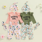 Floral Daddy's Girl Outfit with Hat & Headband