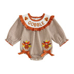 Baby Girl Thanksgiving Turkey Romper