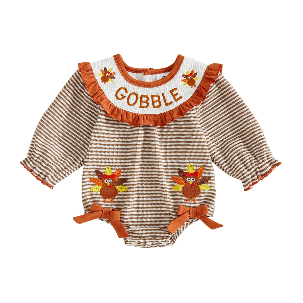 Baby Girl Thanksgiving Turkey Romper