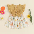 Ruffled Chicken Button Dress