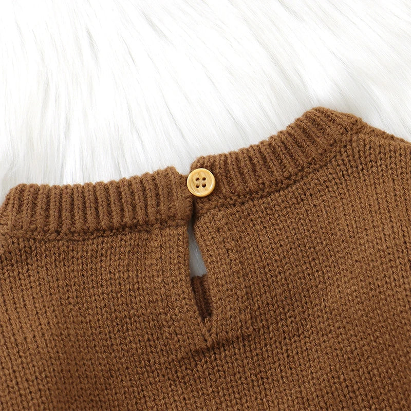 Striped Knitted Turkey Romper