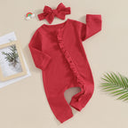 Ribbed Ruffles Onesie & Bow