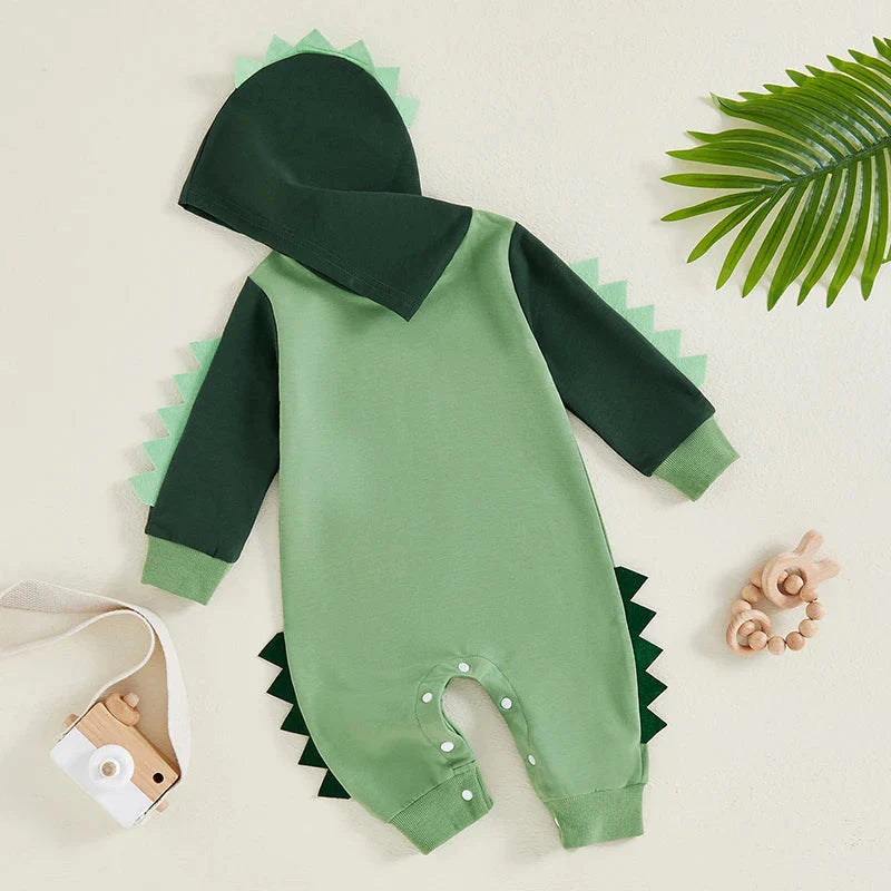Spikey Dino Hoodie Romper