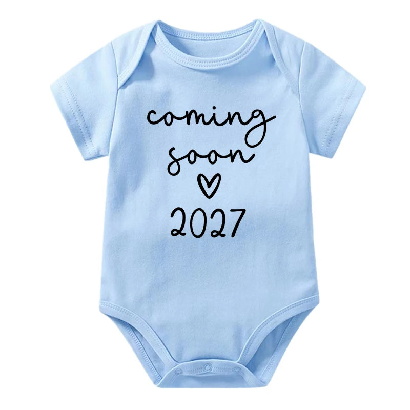 Coming Soon 2027 Baby Onesie
