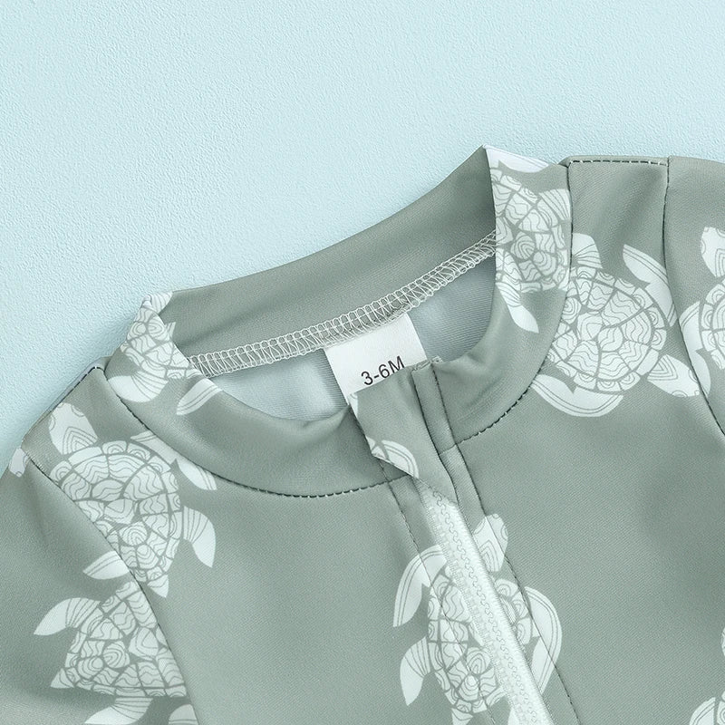 Sea Turtle Zipper Swimsuit