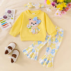 Beary Cute Floral Outfit & Headband