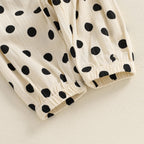 Ribbed Ruffle Polka Dot Outfit & Bow