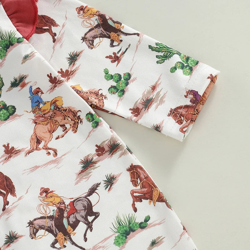 Ruffled Rodeo Cowgirl Romper