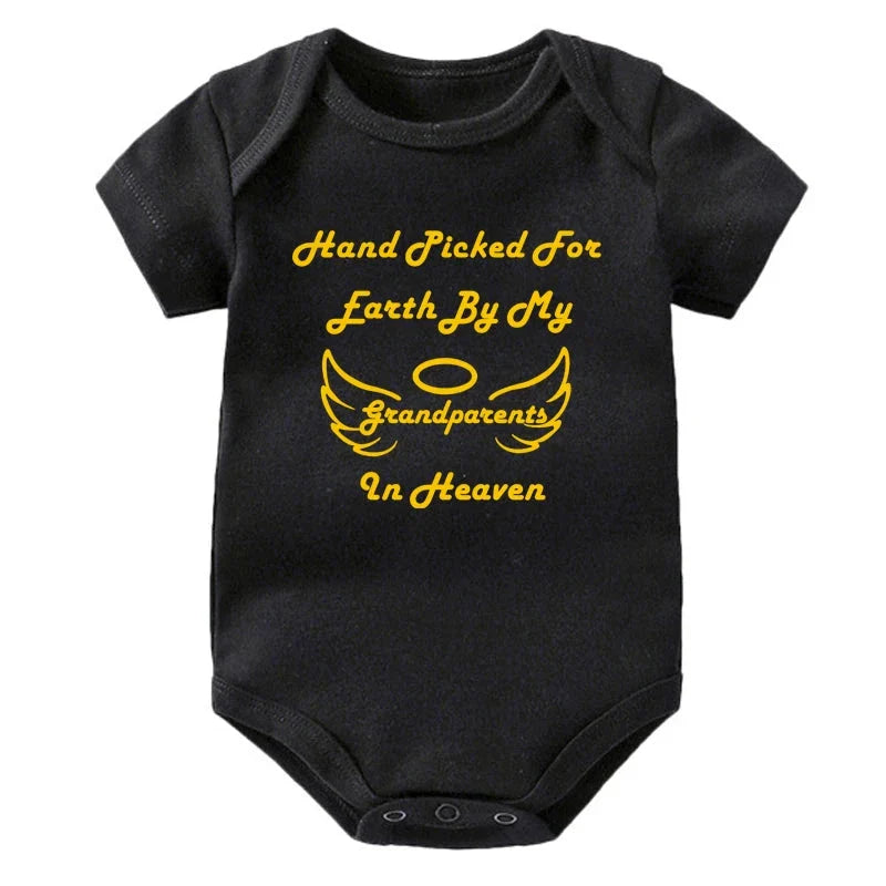 Hand Picked for Earth By My Grandparents In Heaven Onesie