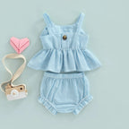 Baby Blue Pin Stripe Outfit