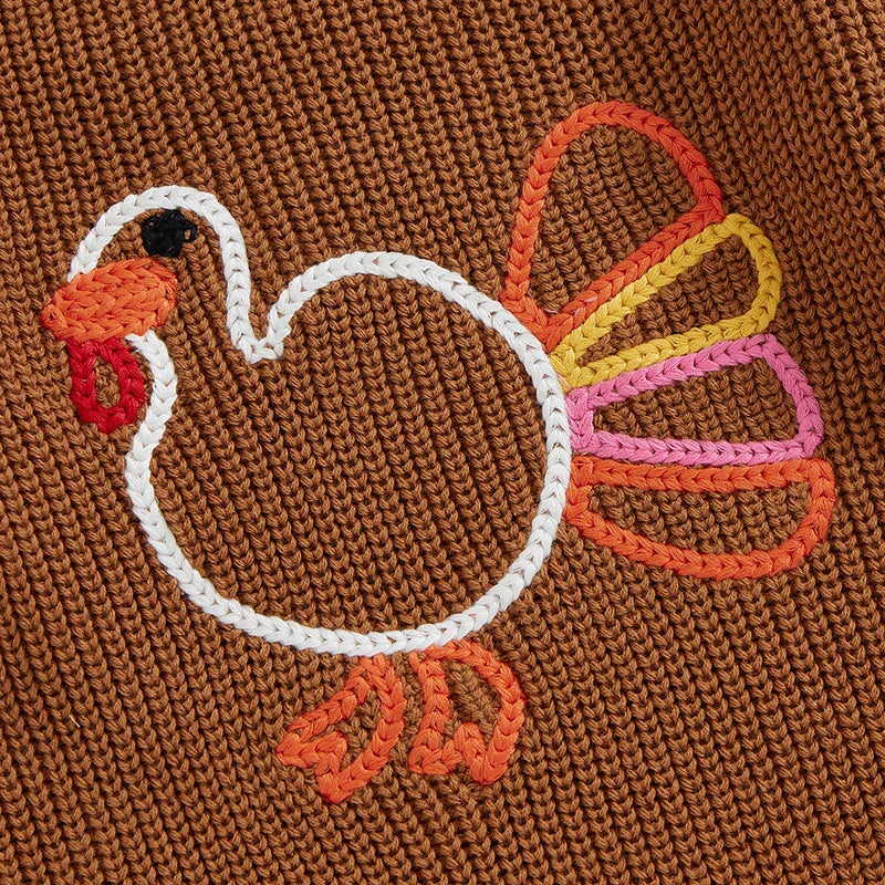 Fall Knitted Turkey Onesie