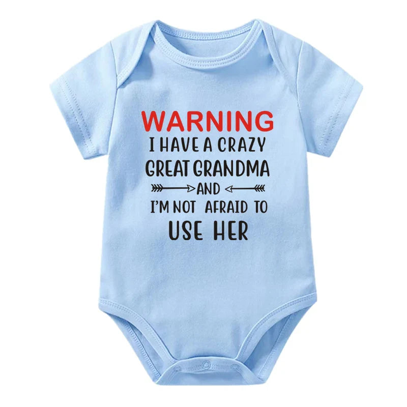 Warning Crazy Great Grandma Onesie
