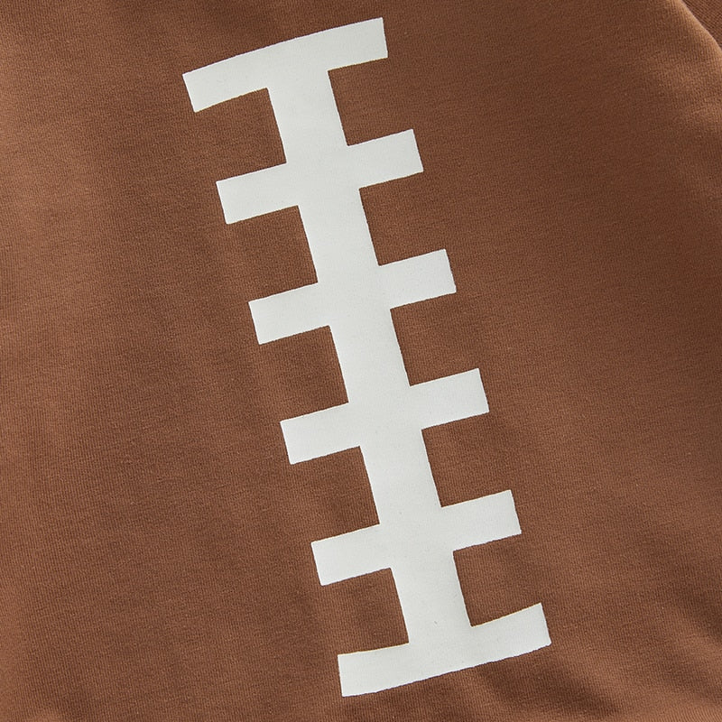 Brown Football Onesie