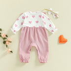 Sweetheart Baby Girl Ruffle Bow Jumpsuit Set 💕