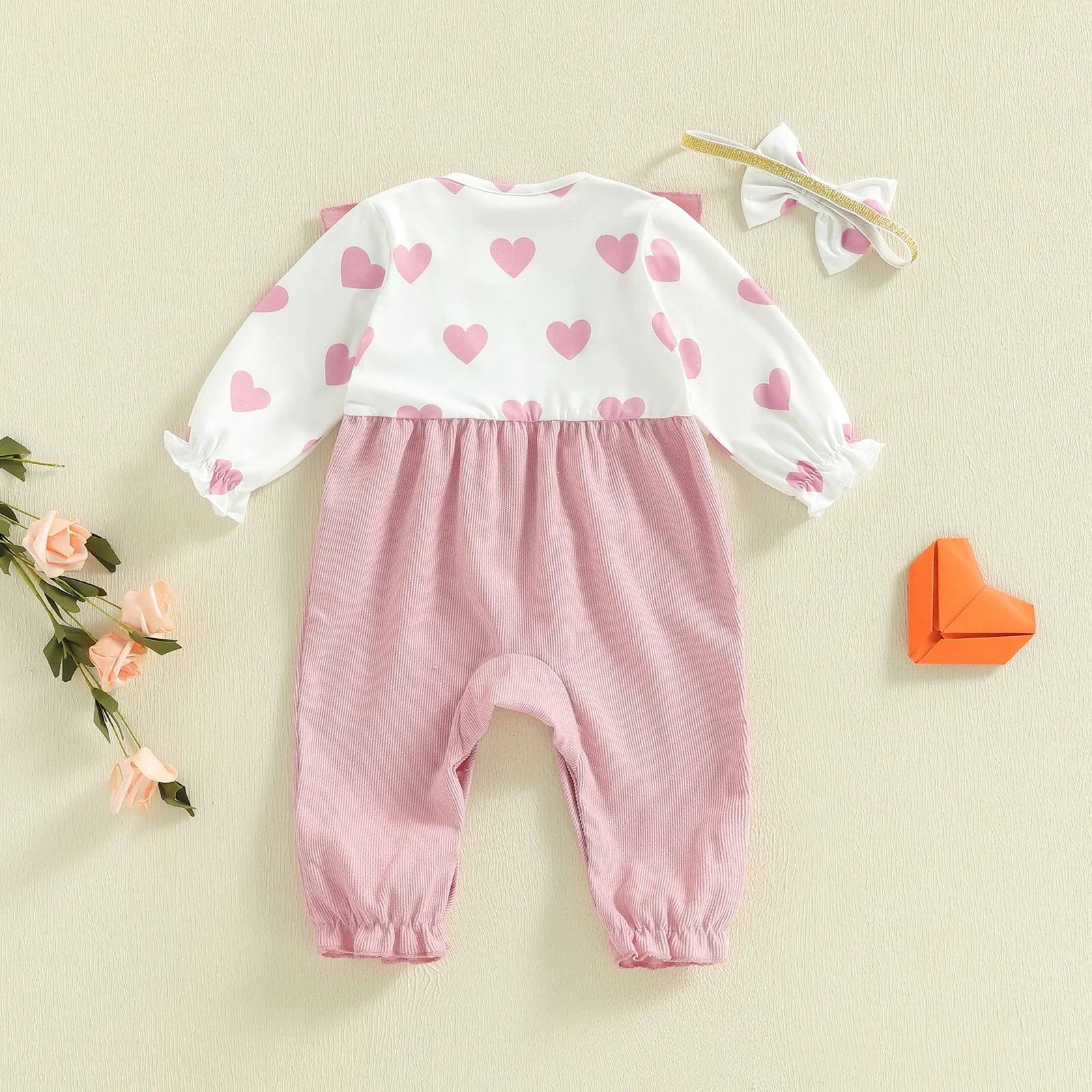 Sweetheart Baby Girl Ruffle Bow Jumpsuit Set 💕