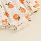 Sweet Peach Ruffled Romper & Bow