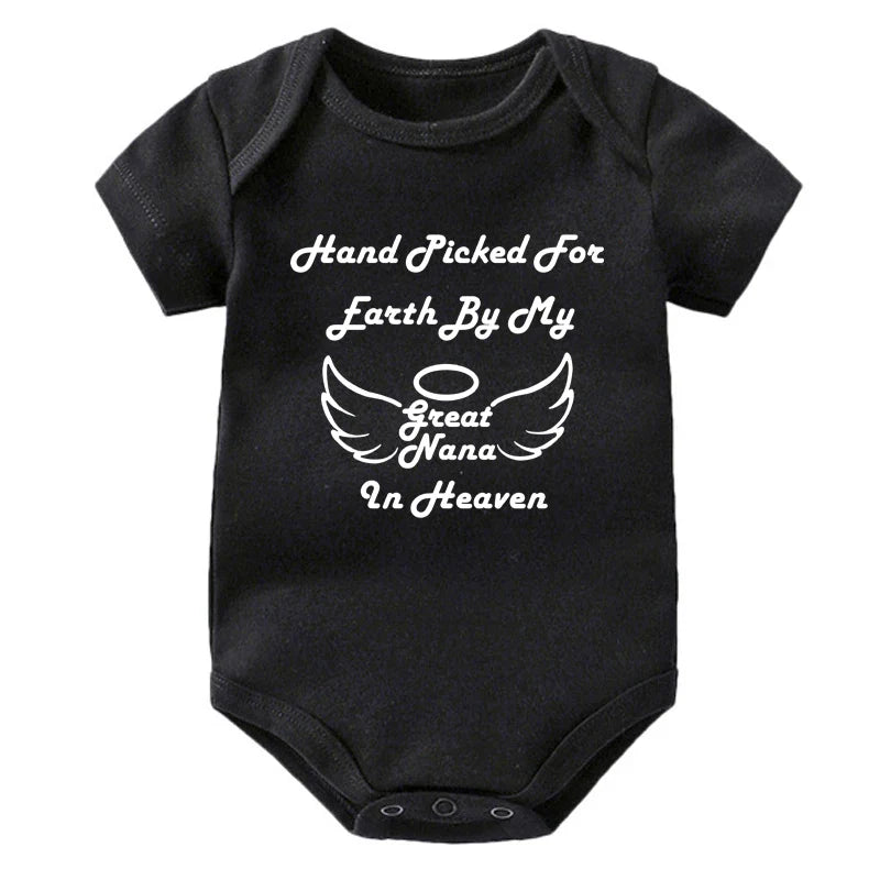 Hand Picked for Earth By My Great Nana in Heaven Onesie