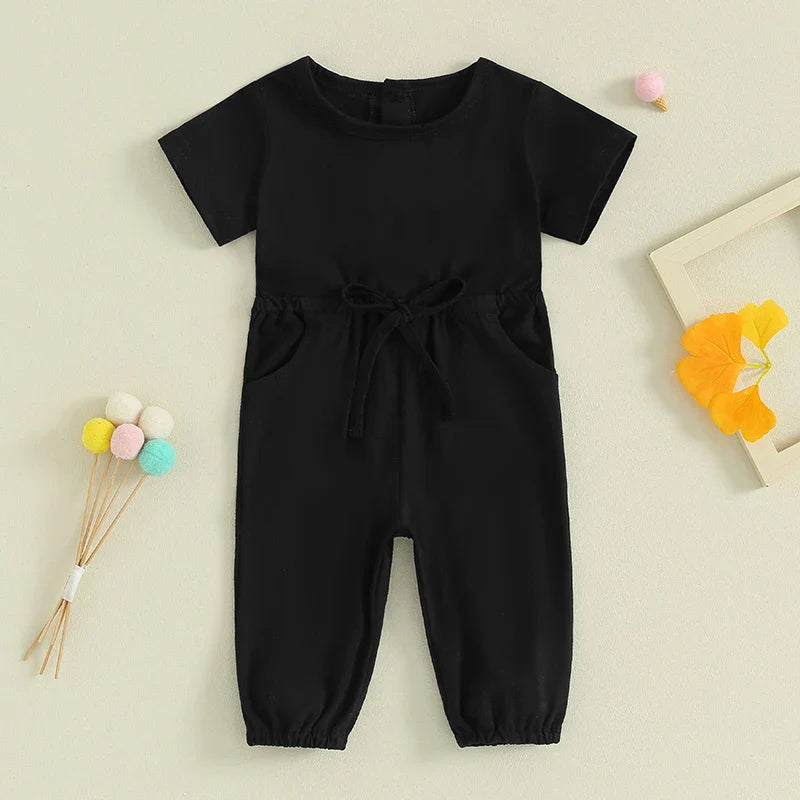 Solid Waist Tie Tonya Romper