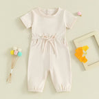Solid Waist Tie Tonya Romper