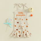 🎃 Little Pumpkin Girl Flare Ruffled Romper