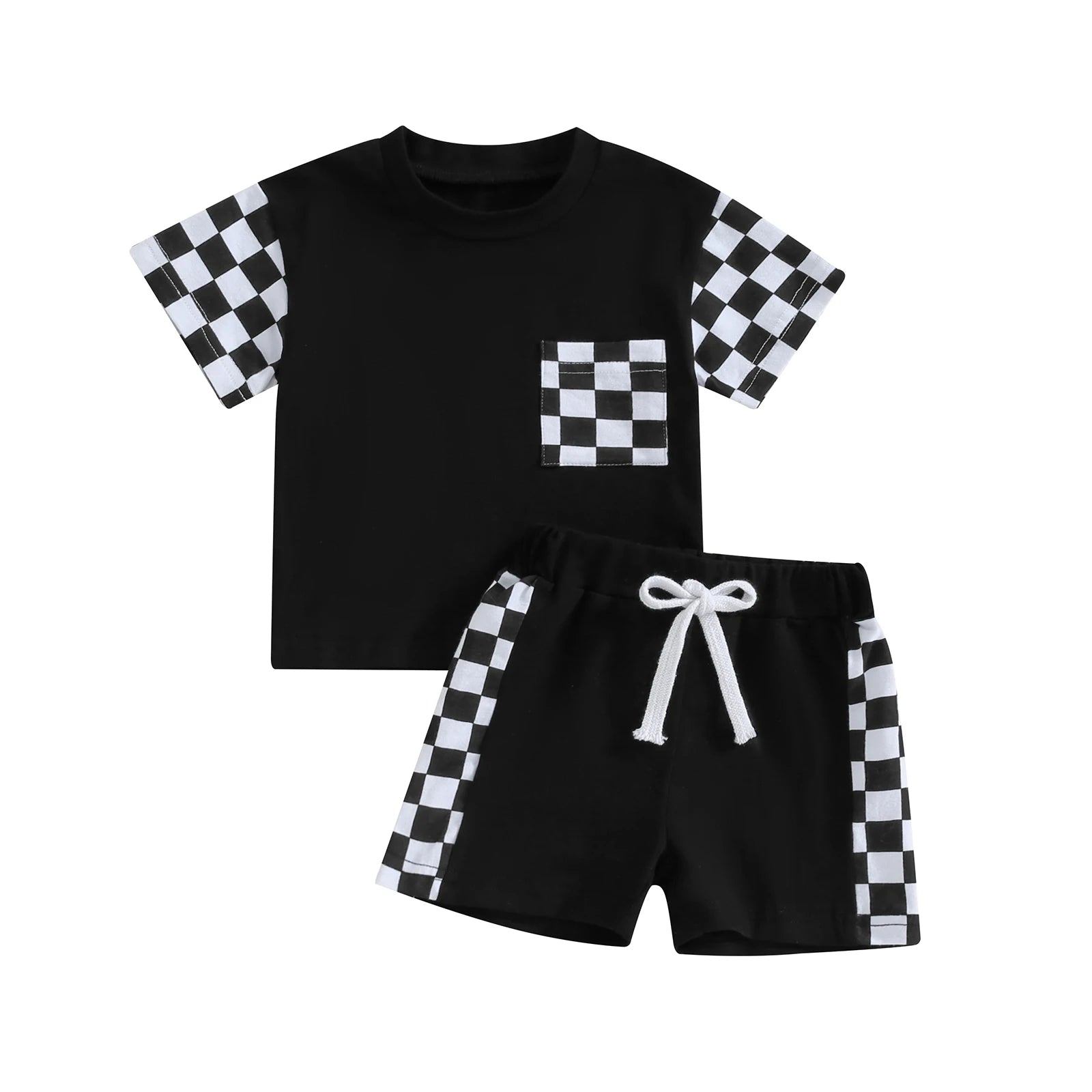 Checkered T-shirt & Shorts Set