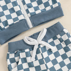 Checkered Zip Up Hoodie Outfit