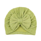 Solid Knit Bow Hat