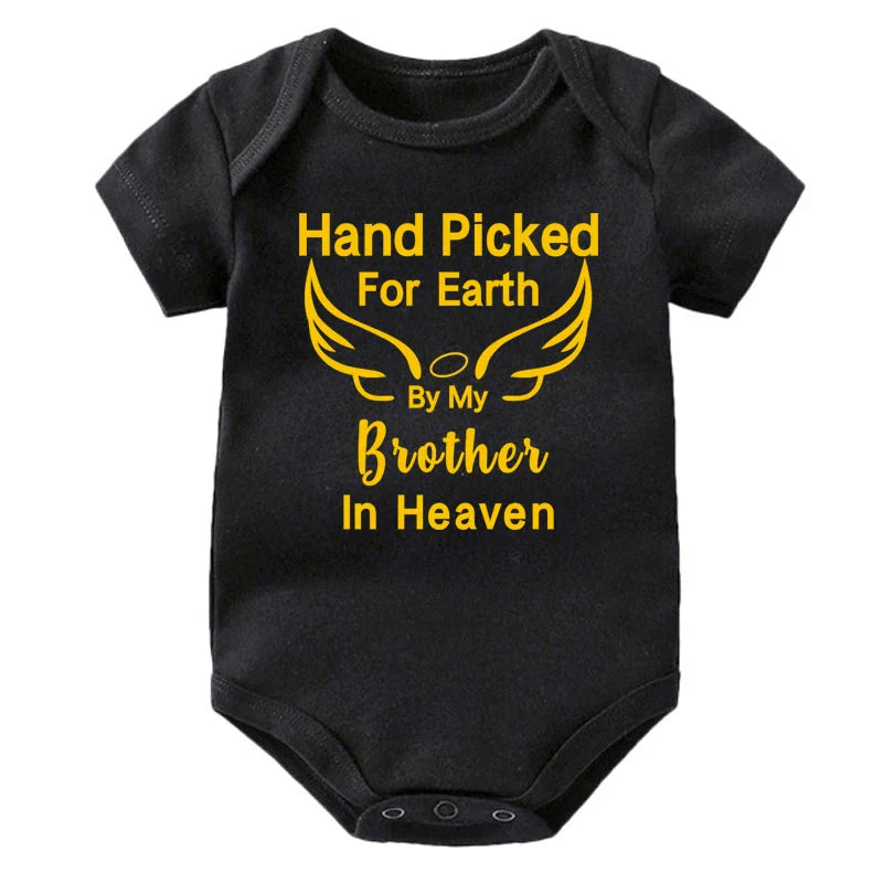 Hand Picked for Earth By My Brother in Heaven Onesie