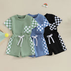 Checkered T-shirt & Shorts Set