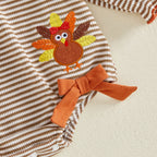 Baby Girl Thanksgiving Turkey Romper
