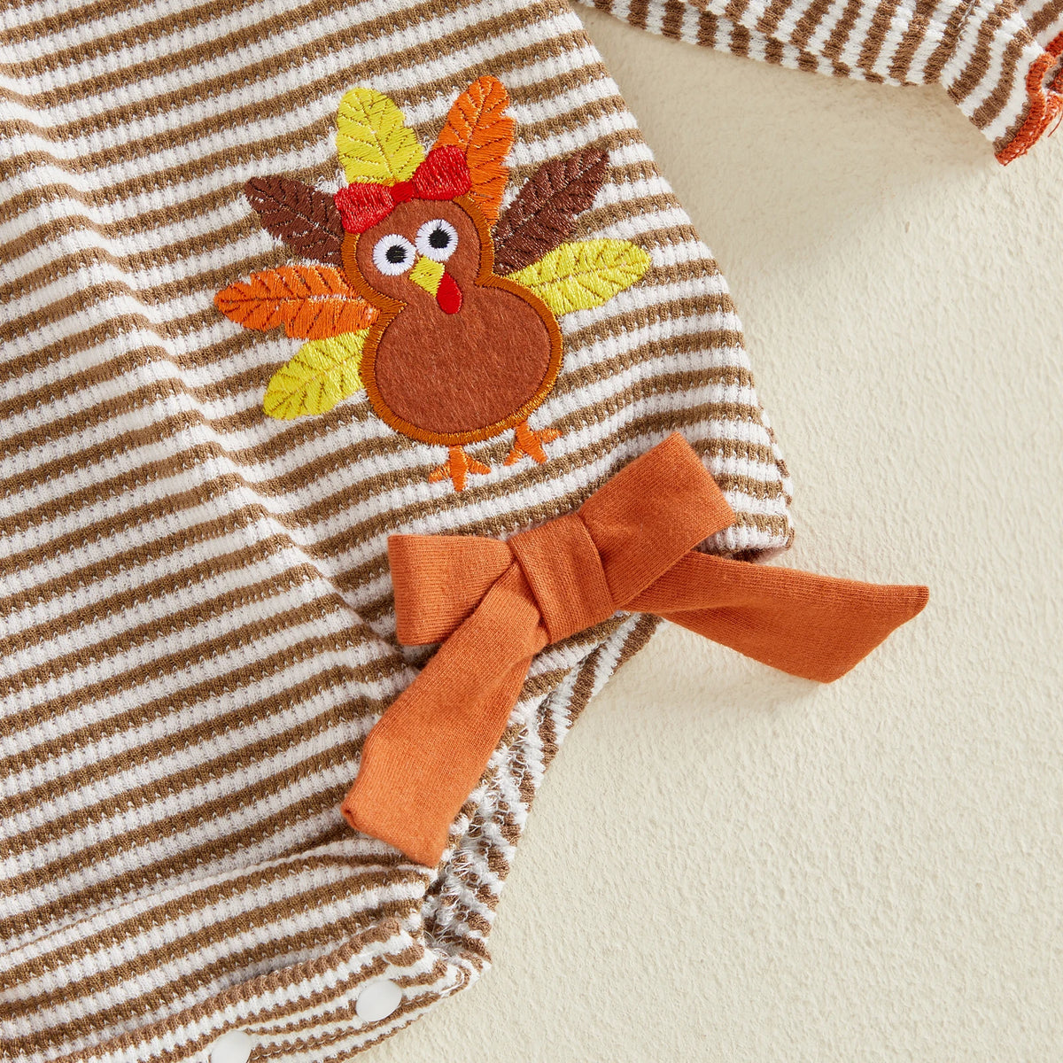 Baby Girl Thanksgiving Turkey Romper