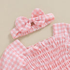 Plaid Whitley Romper & Headband