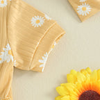 Ribbed Daisy Onesie & Headband