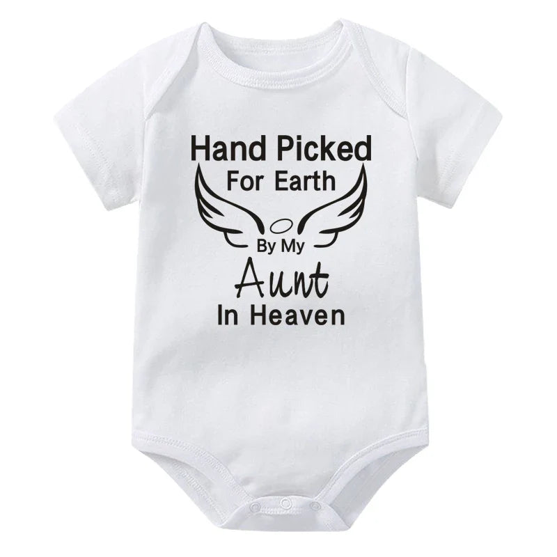 Hand Picked for Earth By My Aunt in Heaven Onesie