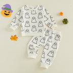 👻 Ghost Print Baby Halloween Set