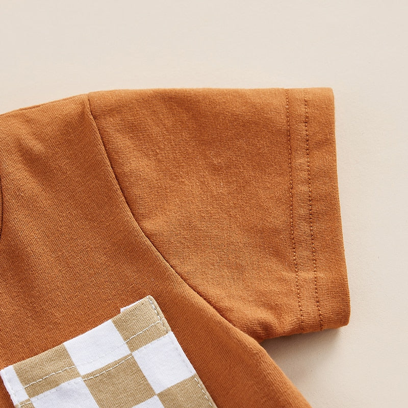 Checkered Pocket T-shirt & Shorts