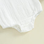 Solid Ruffled Fly Sleeve Onesie