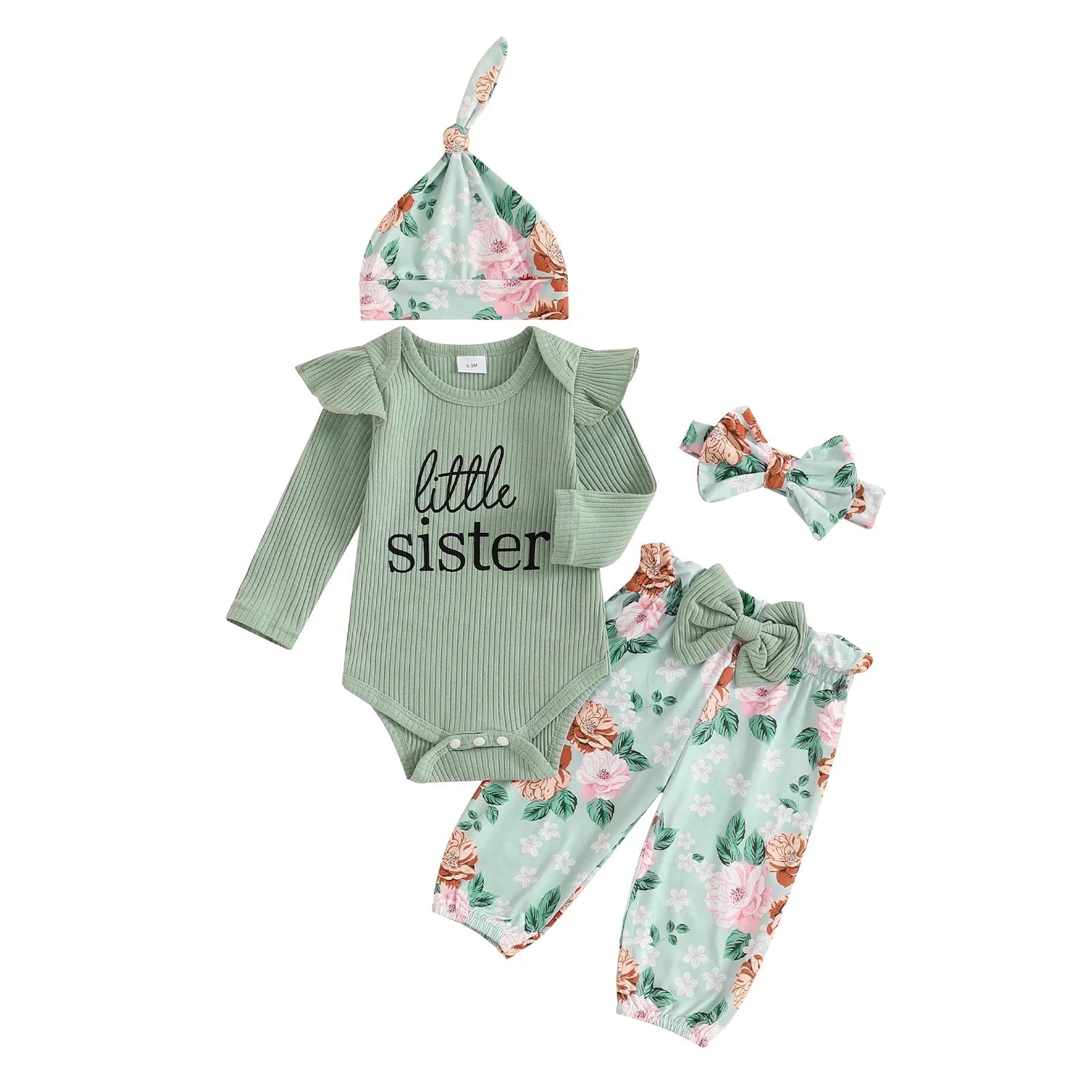 Little Sister 4 Piece Flower Outfit