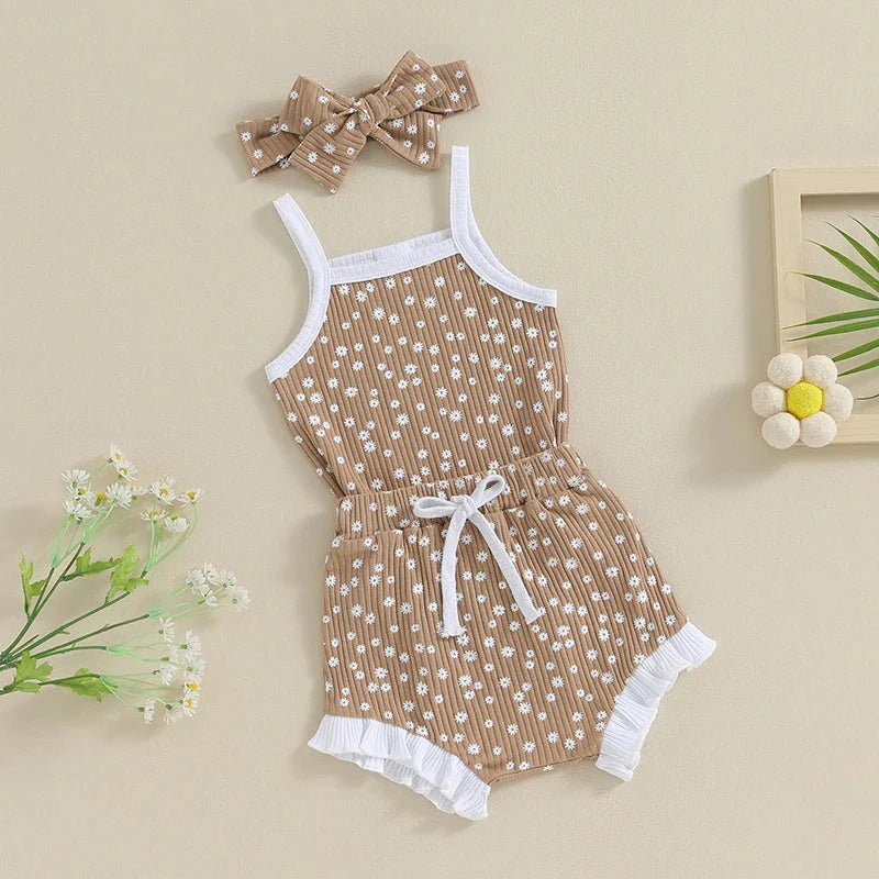 Ribbed Floral Summer Outfit