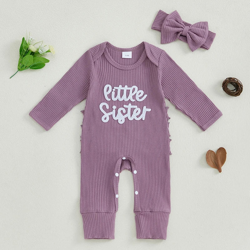 Ruffled Little Sister Onesie & Headband