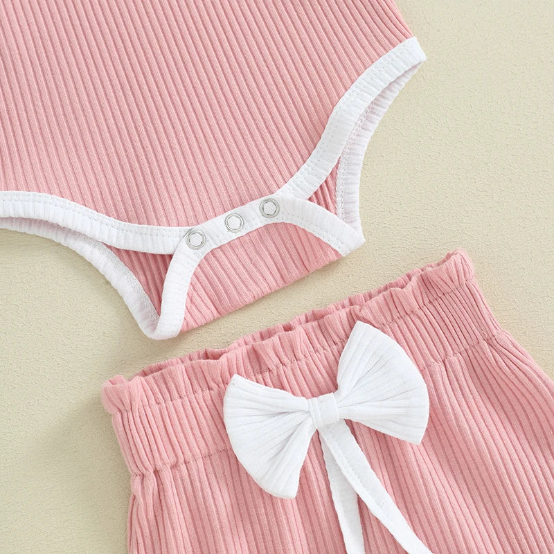 Ribbed Ruffle Solid Selina Outfit