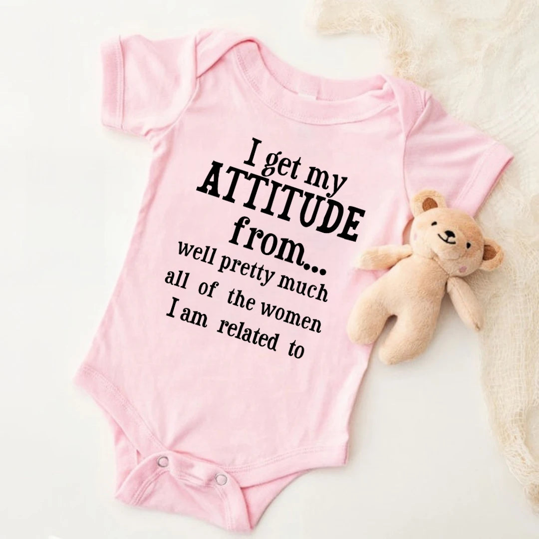 Pink Attitude Onesie