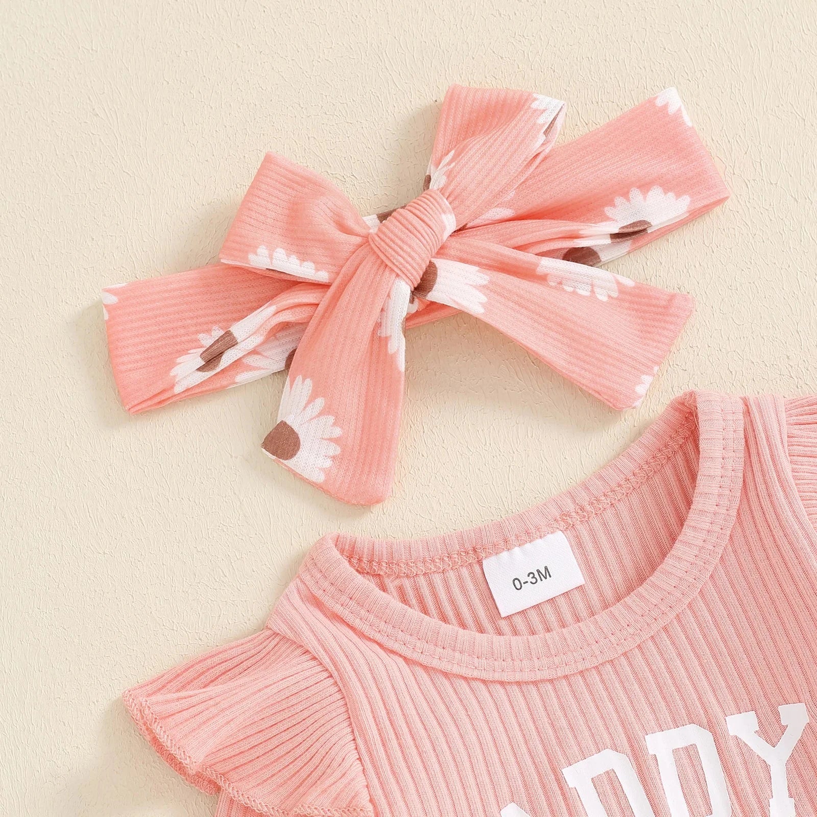 Daddy's Girl Flower Bell Bottoms Outfit