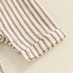 Striped Collared Pocket Romper