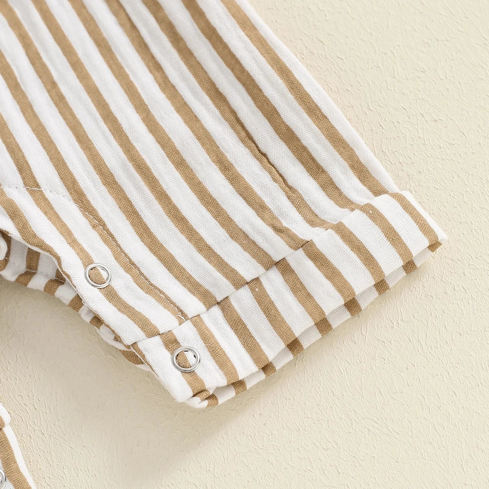 Striped Collared Pocket Romper